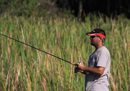 Angler Skip Sjobeck brought a monster 9-pounder to the scales on Day One, by late morning, he had not visited that spot.