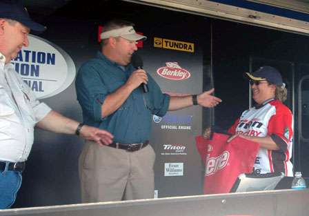 Joy Necaise blanked the first day of the tournament but brought a couple of bass to the scales on Day Two. The Mississippi angler is the lone female contestant in the Central Divisional.