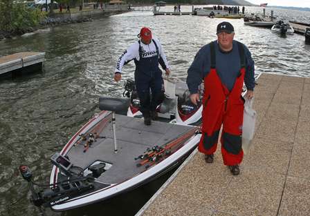 The docks were full of boats waiting to weigh their catches on Day Two.