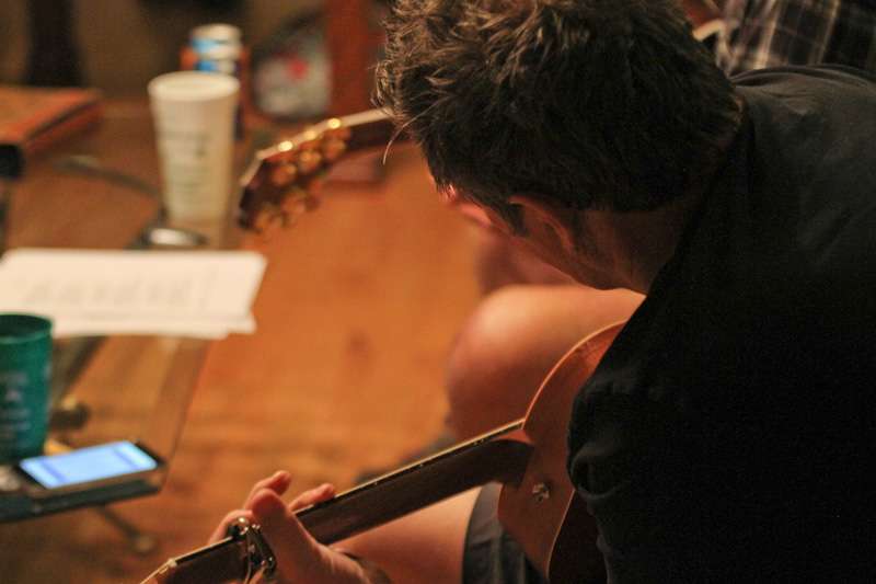 Rodney Crowell begins to settle into his chair and a night of playing music. 