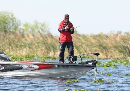 The day after the front forced anglers to bundle up.