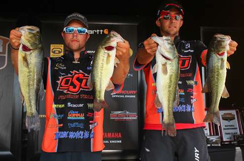 <p>
	Zack Birge and Blake Flurry, Oklahoma State University (1st, 37-13)</p>
