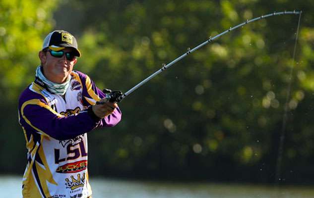 Bloodsworth fires another cast. 