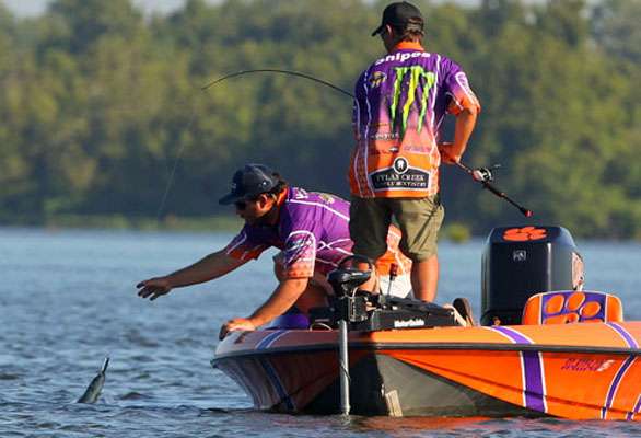Alan Horwatt reaches for the bass. 