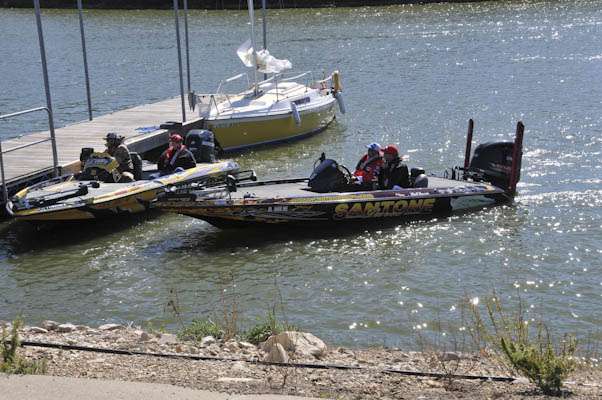 <p>
	Five All-Star anglers were paired with wounded veterans in Saturday's fishing tournament on Clinton Lake.</p>
