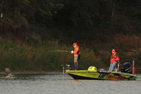 <p>
Chapman hooks one.</p>