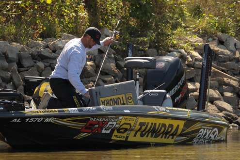 <p>
	Swindle pulls out another set of tackle from his rod locker.</p>
