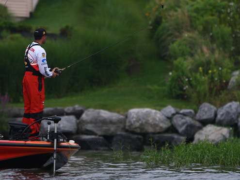 <p>Casey Scanlon started his morning fishing shallow grass. </p>
