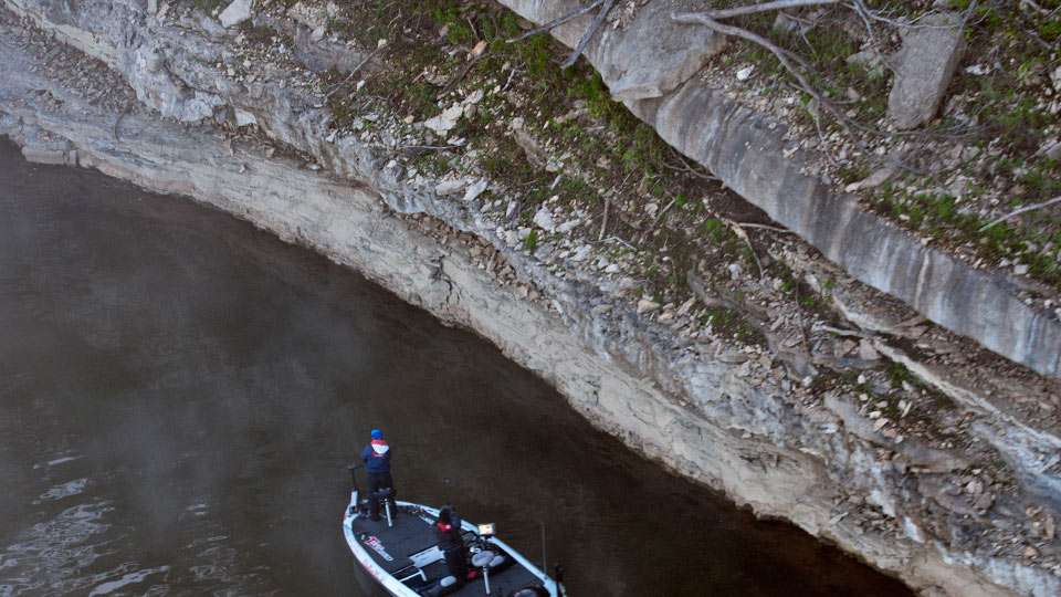 Both Bull Shoals and Norfork are similar reservoirs in the Ozarks with rocky shores, including some steep drop-offs.