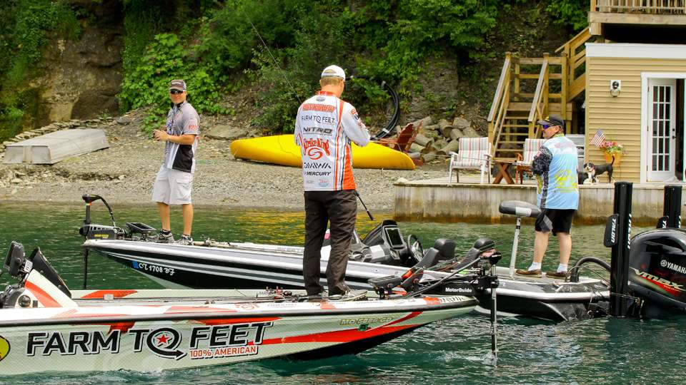 The two reported they caught approximately 100 bass during the day. But like the rest of the anglers would be no match for Montgomery and Walts, who eventually won the event by catching 17 pounds near the dock where Montgomery has raised the big school.