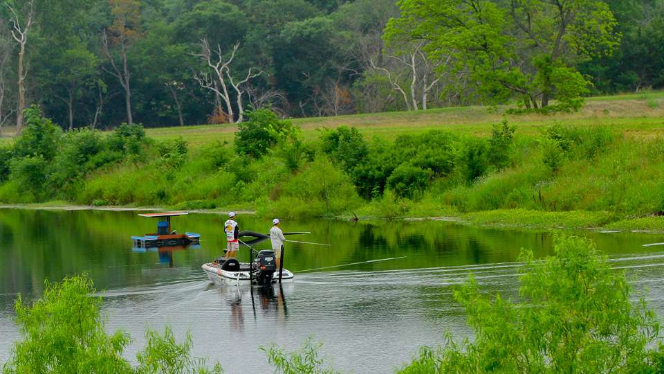 The four teams split up on two different lakes. 