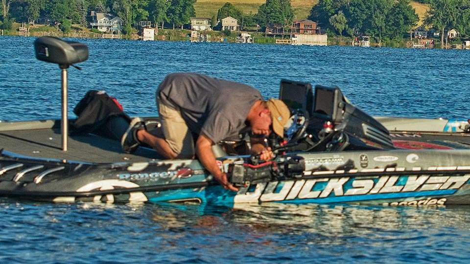 That sometimes meant he was focusing close to the water and down the side of the boat.