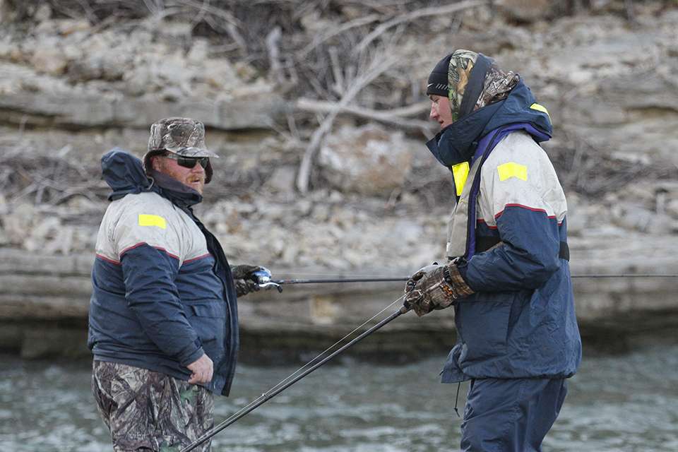 They had mechanical issues on Day 1 and had to fish one area back and forth all day and they managed 15+ pounds.