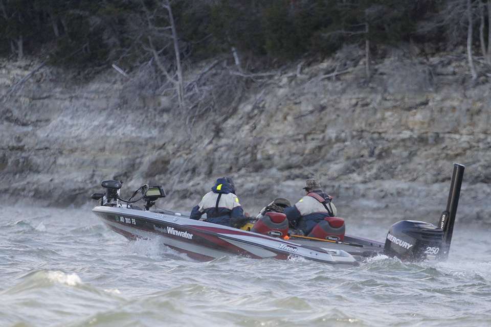 They borrowed a friends boat for Day 2 of action and they once again had mechanical issues, confining them to a small portion of Norfork.