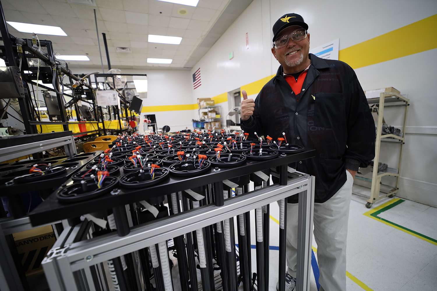 This section of the facility is where Humminbird Mega 360s are produced. 