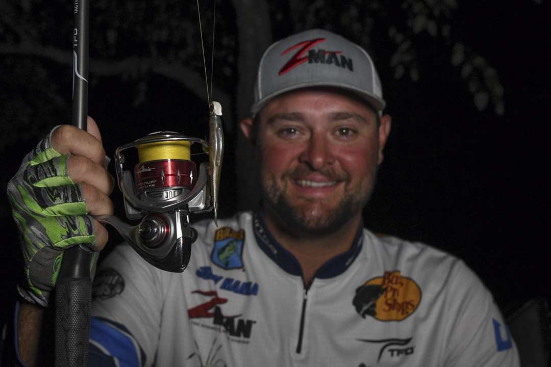 <b>Joey Nania (2nd; 36-11) </b><br>
Joey Nania used a lightweight jig to reach quality bass holding on the bottom at Lake Norman. 
