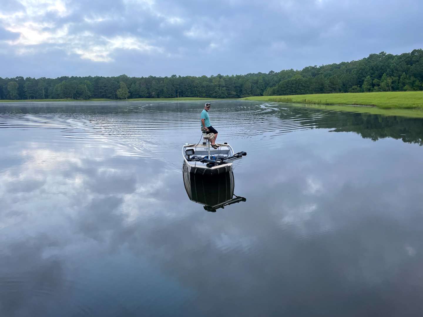 Of course, we had to test it out. So, we launched the boat to test the motors and electronics, and to see how fishable it was with two full-grown guys. I asked my old boss, Dave Precht, to assist in the effort.