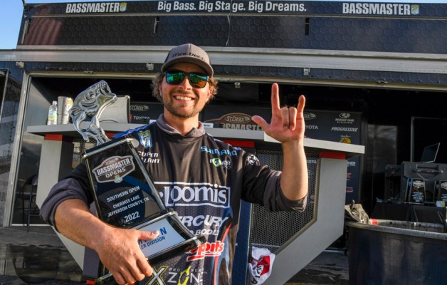 Cooper Gallant poses with a trophy