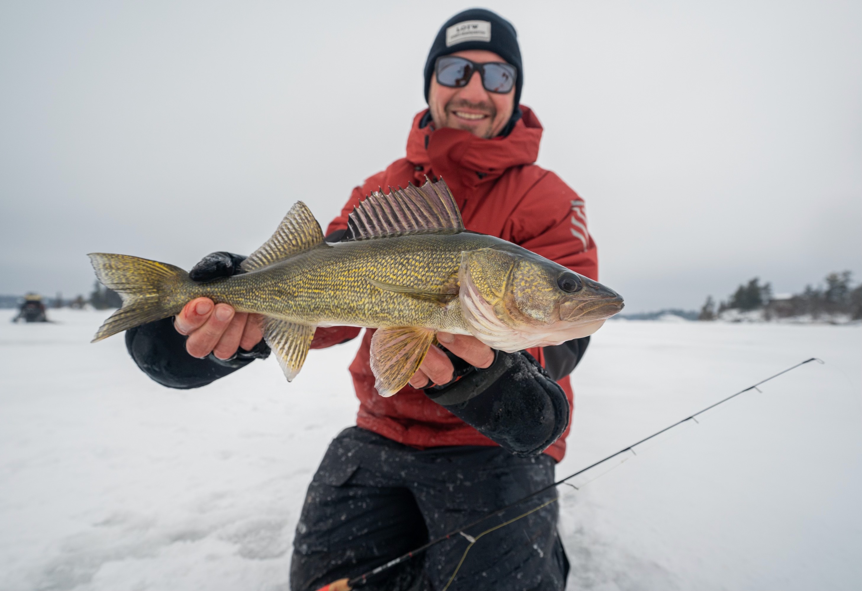 Jeff Gustafson ice fishing